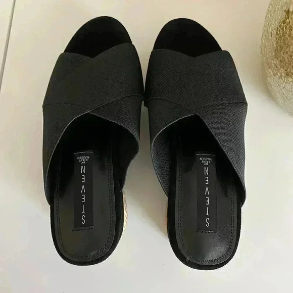 Steven By Steve Madden Kaycee Leather Wedge Sandal - Picture 5 of 9